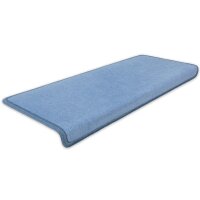 Stufenmatten DAS TEPPICHWERK Uni Einzeln und Sparsets Taubenblau