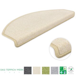 Stufenmatten DAS TEPPICHWERK Durango Halbrund Hellbeige 24 Stück