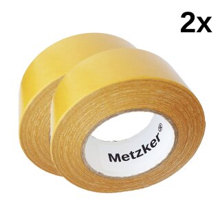 Metzker Teppichklebeband I Doppelseitiges Klebeband 25m 50mm I 2 Stück