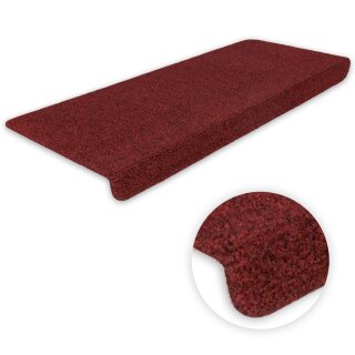 B-Ware Stufenmatte Ramon MW Rechteckig mit Winkel Bordeaux 1 Stück