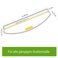 Stufenmatten DAS TEPPICHWERK Toscana Halbrund Einzeln und SparSets