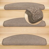 Stufenmatten DAS TEPPICHWERK Toscana Halbrund SparSet Braun 15 Stück