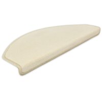 Stufenmatten DAS TEPPICHWERK Uni Halbrund Sparset Hellbeige 26 Stück
