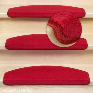 Stufenmatten Vorwerk Uni Halbrund Sparset Rot 16 Stück