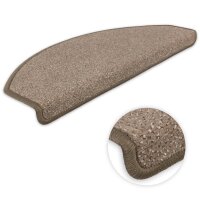 Stufenmatten DAS TEPPICHWERK Toscana Halbrund SparSet Braun 18 Stück