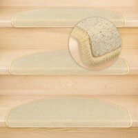 Stufenmatten DAS TEPPICHWERK Toscana Halbrund SparSet Beige 20 Stück