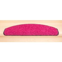 Stufenmatten Shaggy Venus Halbrund Fuchsia/Pink 15 Stück