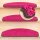 Stufenmatten Shaggy Venus Halbrund Fuchsia/Pink 18 Stück