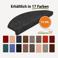 Stufenmatten Ariston Halbrund 65x24cm Trittfläche Anthrazit 18 Stück
