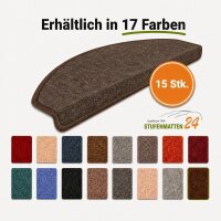 Stufenmatte Ariston Halbrund 65x24cm Trittfläche Kaffeebraun 1 Stück