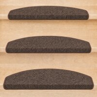 Stufenmatte Ariston Halbrund 65x24cm Trittfläche Kaffeebraun 1 Stück