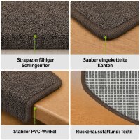 Stufenmatten Ariston Halbrund 65x24cm Trittfläche Kaffeebraun 30 Stück