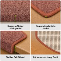 Stufenmatten Ariston Halbrund 65x24cm Trittfläche Terra 22 Stück