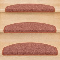 Stufenmatten Ariston Halbrund 65x24cm Trittfläche Terra 28 Stück