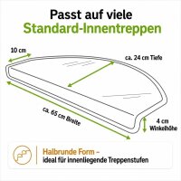Stufenmatten Ariston Halbrund 65x24cm Trittfläche Weinrot 12 Stück