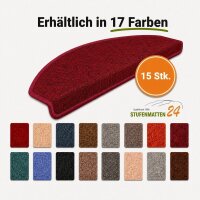 Stufenmatten Ariston Halbrund 65x24cm Trittfläche Weinrot 20 Stück