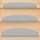 Stufenmatten Ariston Halbrund 65x24cm Trittfläche Hellgrau 22 Stück
