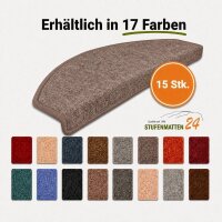 Stufenmatten Ariston Halbrund 65x24cm Trittfläche Braun 22 Stück
