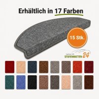 Stufenmatten Ariston Halbrund 65x24cm Trittfläche Dunkelgrau 16 Stück