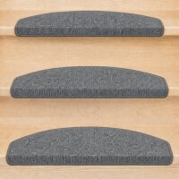 Stufenmatten Ariston Halbrund 65x24cm Trittfläche Dunkelgrau 16 Stück
