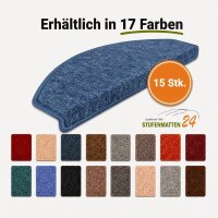 Stufenmatten Ariston Halbrund 65x24cm Trittfläche Blau 28 Stück