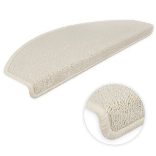 Stufenmatten Ariston Halbrund 65x24cm Trittfläche Beige 10 Stück