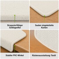 Stufenmatten Ariston Halbrund 65x24cm Trittfläche Beige 10 Stück