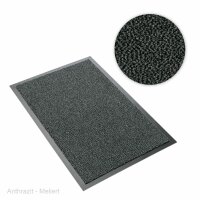 Set | Alu Fußmatte 40x60cm Nadelfilz + Sauberlaufmatte in Hellgrau-Schwarz | mit Filzeinsatz