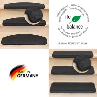 Stufenmatten DAS TEPPICHWERK Uni Velours Halbrund und...