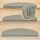 Stufenmatten Ariston Hellgrau im 15er Set inkl. Schmutzfangmatte in grau