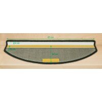 Stufenmatten Sisal New Halbrund Anthrazit 30 Stück