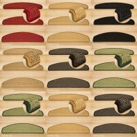 Stufenmatten Sisal New Halbrund Anthrazit 30 Stück
