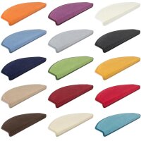 Stufenmatten DAS TEPPICHWERK Uni Olivegrün 20 Stück Halbrund