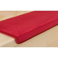 Stufenmatten DAS TEPPICHWERK Uni Einzeln und Sparsets Halbrund & Rechteckig Rot