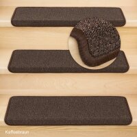 Stufenmatten Ariston kombinierbar mit Teppich Läufer Kaffeebraun Rechteckig 15er Set