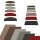 Stufenmatten Ariston kombinierbar mit Teppich Läufer Hellgrau Halbrund 15er Set