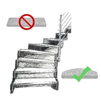 Stufenmatten Ariston kombinierbar mit Teppich Läufer Anthrazit Rechteckig 15er Set