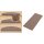 Stufenmatten Ariston Hellbraun Halbrund 15er Set + Teppichläufer 66 x125cm (BxL)
