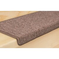 Stufenmatten Ariston Hellbraun Rechteckig 15er Set + Teppichläufer 66 x175cm (BxL)