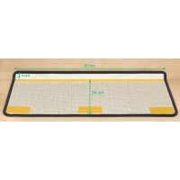 Stufenmatten Ariston Hellbraun Rechteckig 15er Set + Teppichläufer 66 x175cm (BxL)