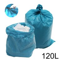 120 Liter reißfeste Müllsäcke I 25 Stück je Rolle I ca. 700x1100mm I 80 µ I LDPE I 2 Rollen